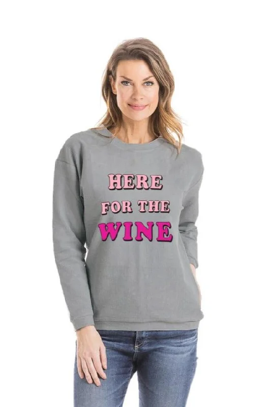 Here for the Wine Corded Sweatshirt Jersey Fabric Tulle Fabric Batik Fabric
