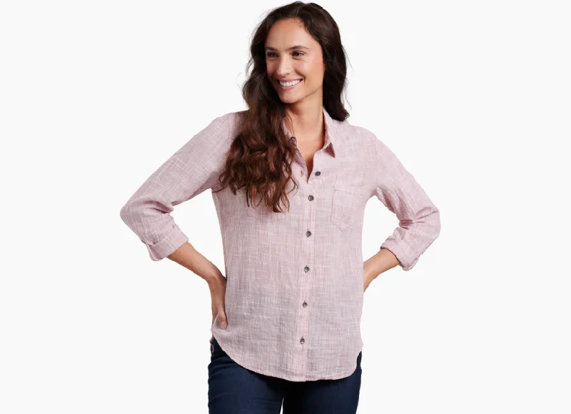 Kuhl Adele Long Sleeve Shirt Women's Rayon Velvet Corduroy
