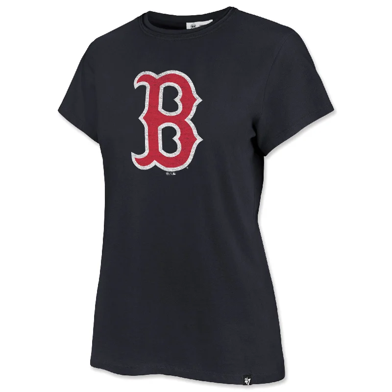Ladies 47 B Logo Frankie Tee - Navy Spandex Blend Rayon Blend Denim Blend