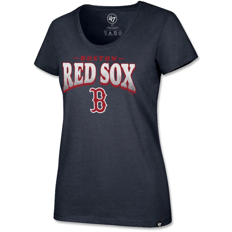 Ladies 47 Shadow Drop Scoop Tee - Navy Fashionable Trendy Casual