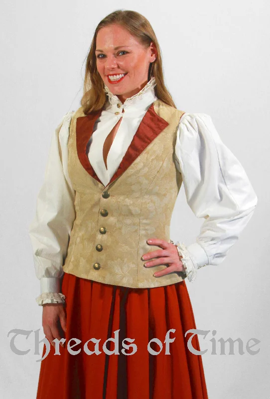 Noble Lady / Adventuress Shirt - Plain, Celtic,Lace, Embroidered Hooded Caped Shawl Collar