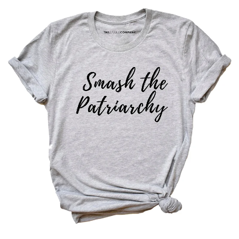 Smash The Patriarchy (Black) Feminist T-Shirt Mesh Fabric Canvas Fabric Denim Fabric