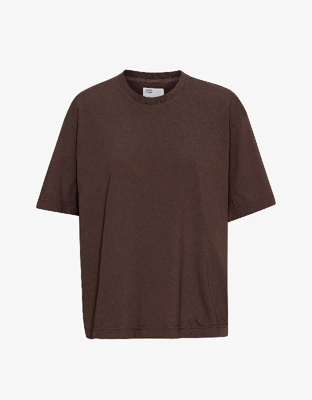 Oversized Organic T-Shirt - Coffee Brown Elegant Classic Vintage