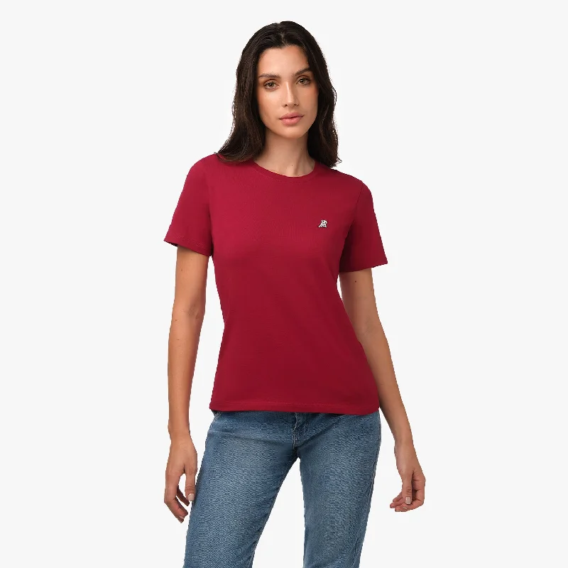 Women's Crew Neck T-Shirt Mesh Blend Leather Blend Suede Blend
