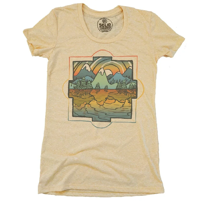 Women's Reflections T-shirt | Design by Dylan Fant Boxy Fit Fitted Loose