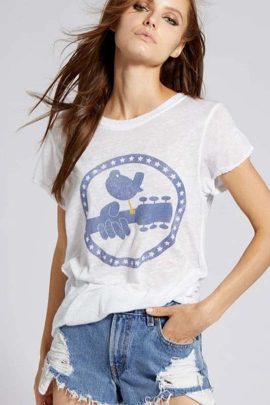 Woodstock 3 Days of Peace & Music Tee Ribbed T-Shirt High Neck Heavyweight