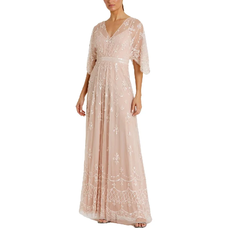 Womens Sequined Formal Evening Dress