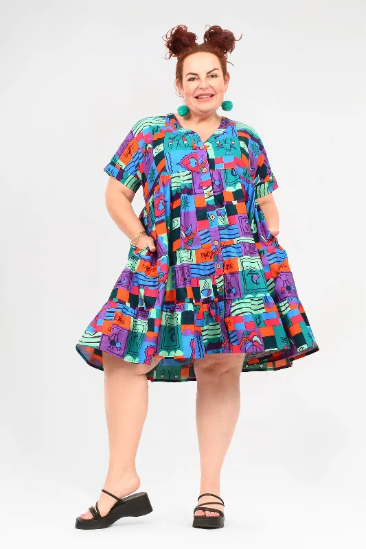 Stefani Button Dress