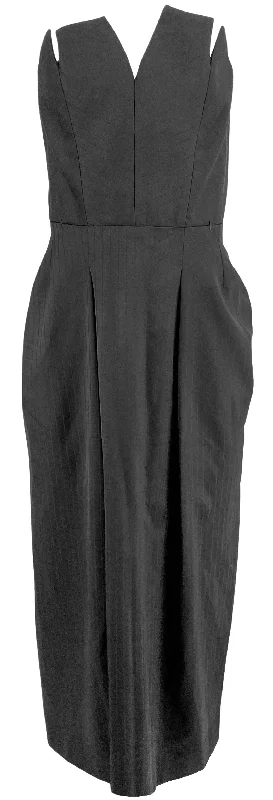Del Core Bustier Pencil Dress in Black