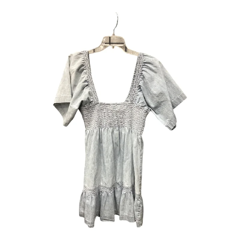 Dress Casual Short By Free People In Blue Denim, Size: S