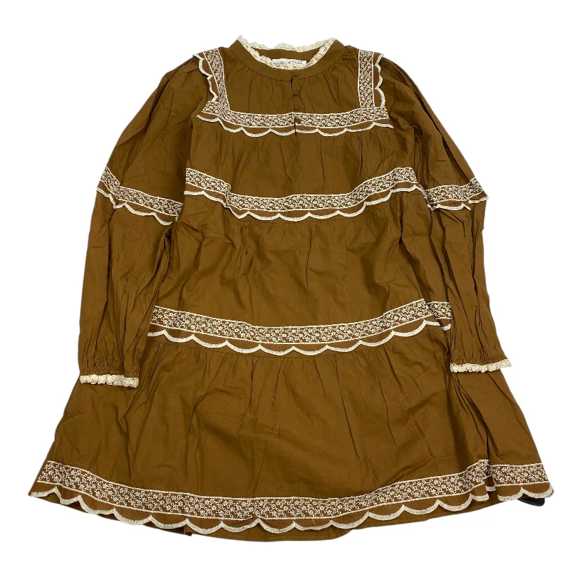 Dress Casual Short By Impressions In Brown, Size: S