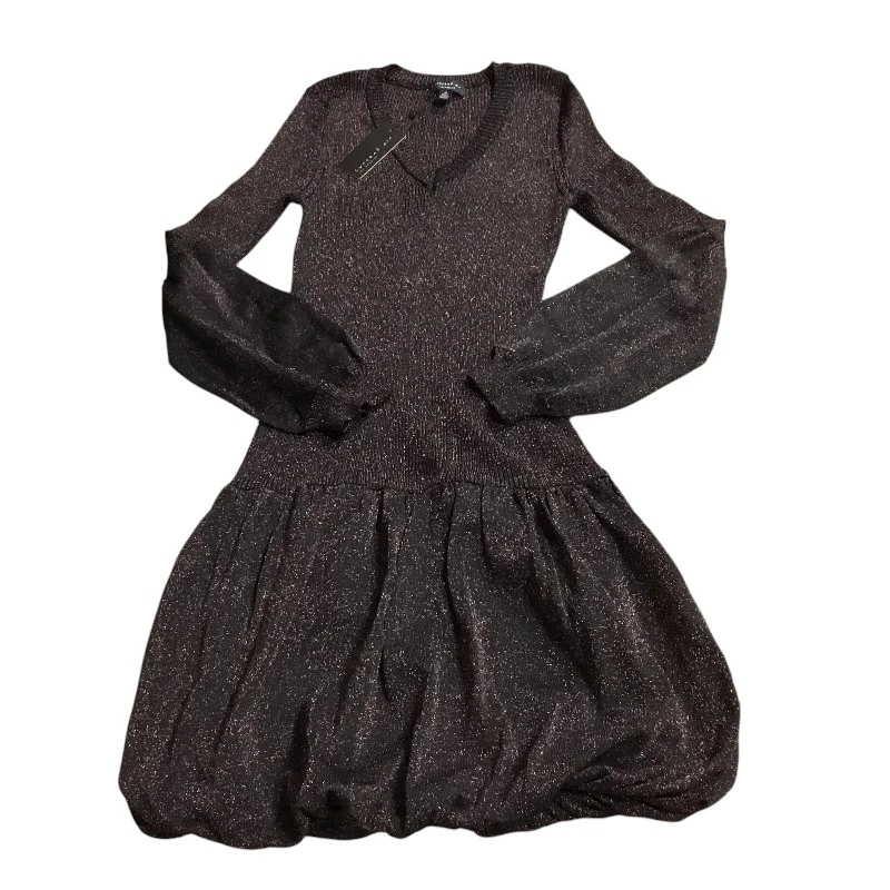 Dress Sweater By Current Air In Black & Gold, Size: M