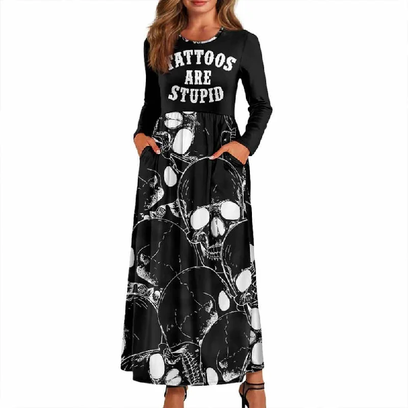 Gothic Skull Tattoos Are Stupid Pocket Dress