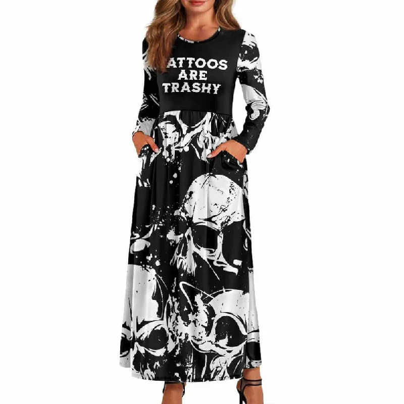 Gothic Skull Tattoos Are Trashy Pocket Dress