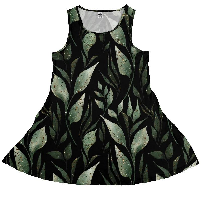 Growing Leaves Metallic Specs Dress