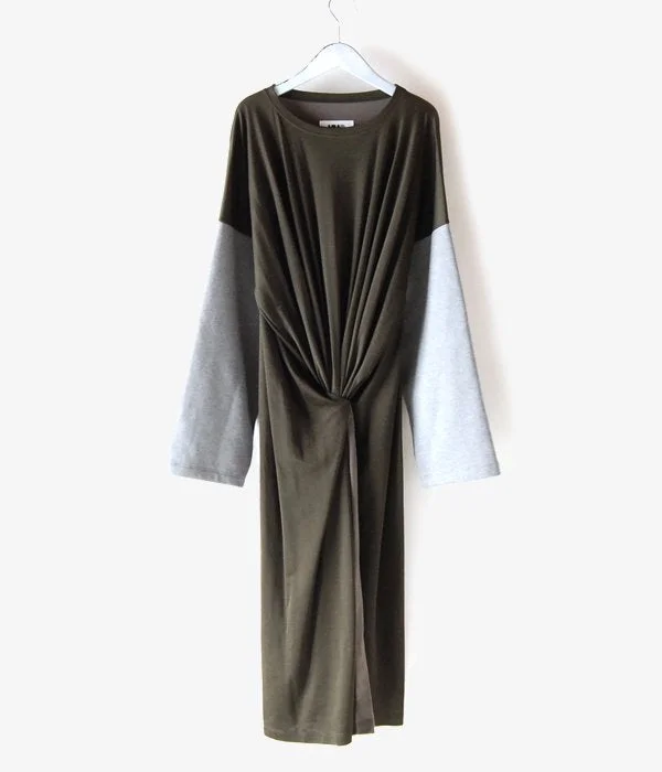 MM6 MAISON MARGIELA/FRONT DRAPE DRESS(KHAKI)