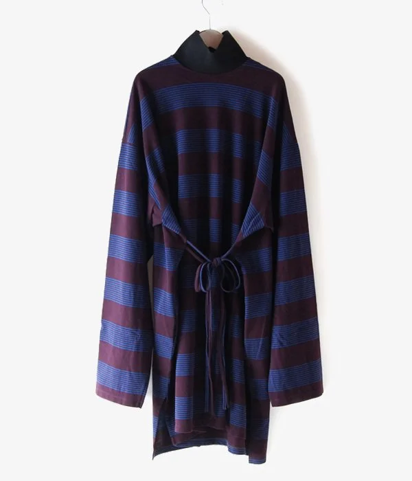 MM6 MAISON MARGIELA/STRIPE JERSEY DRESS(DEEP PURPLE)