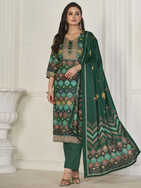 Multi Pashmina Digital Printed Dress Material