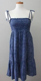 Soft Summer Blue Dot Sundress
