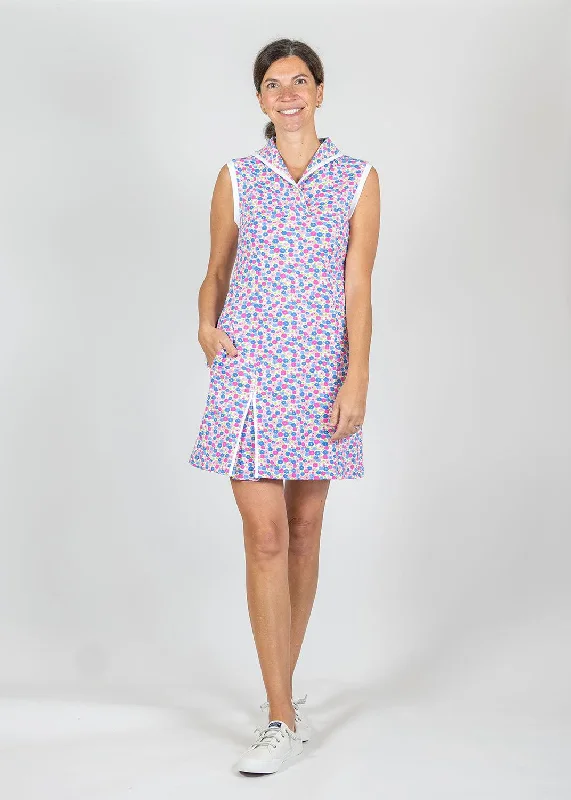 Sport Dress - Field of Dahlias Blue/Pink