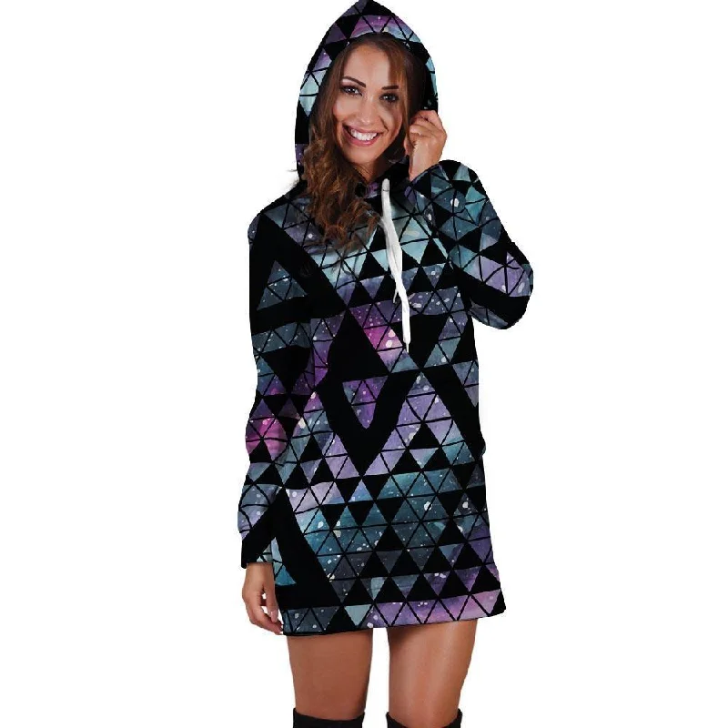 Triangle Galaxy Space Hoodie Dress