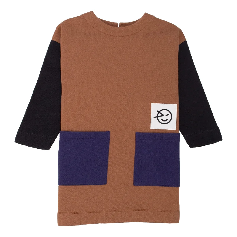 WYNKEN BRUN/BLACK/NAVY POCKET DRESS