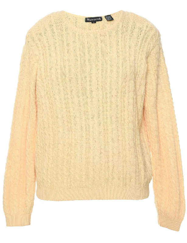 Cable Knit Jumper - S Terry Terry Cloth Terry Knit