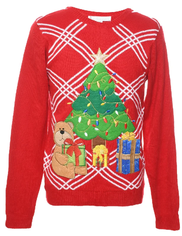 Festive Gifts Christmas Jumper - S Mesh Blend Leather Blend Suede Blend