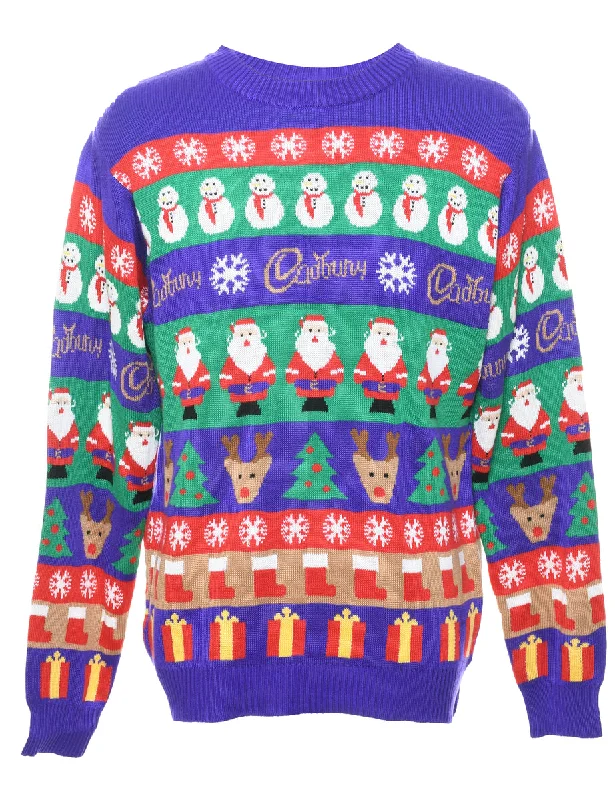 Festive Season Cadbury Christmas Jumper - L Thin Thick Dense