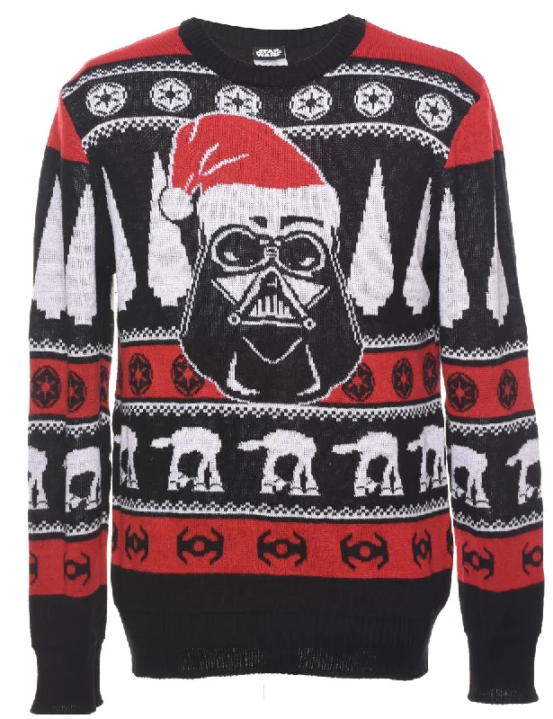 Festive Season Christmas Jumper - L Lace Blend Ribbed Blend Corduroy Blend