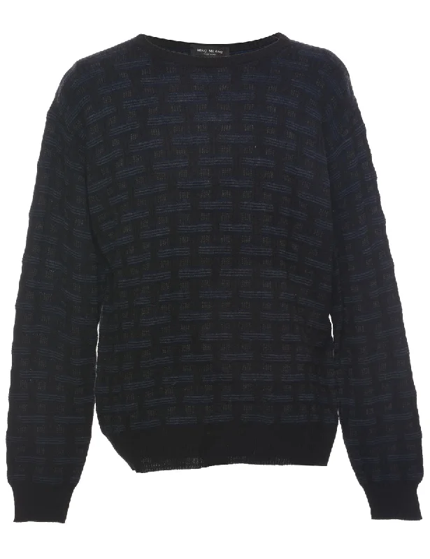 Geometric Pattern Jumper - L Stretchy Elastic Breathable