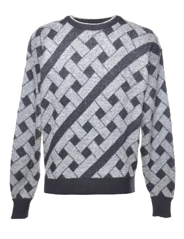 Geometric Pattern Jumper - M Embroidered Appliqued Beaded