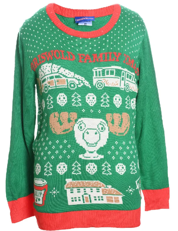 Green Christmas Jumper - M Layered Multi-layer Single Layer