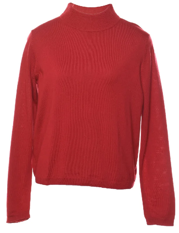 Pendleton High Neck Jumper - M Velvet Chenille Corduroy