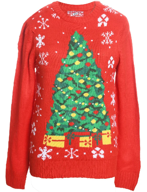 Red Christmas Jumper - S Anti-Pilling Anti-Shrink Durable