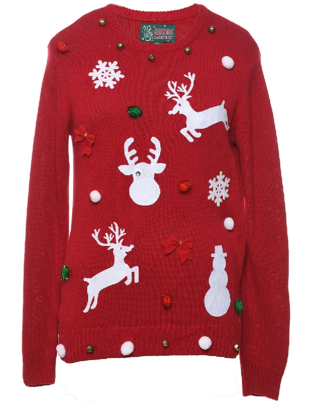 Red Christmas Jumper - S Casual Formal Business