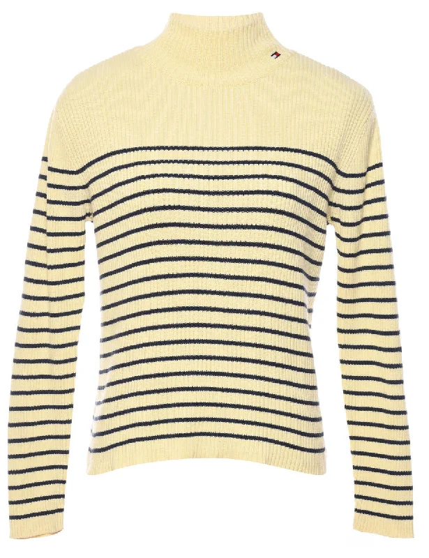 Tommy Hilfiger Striped Jumper - M Thin Thick Dense