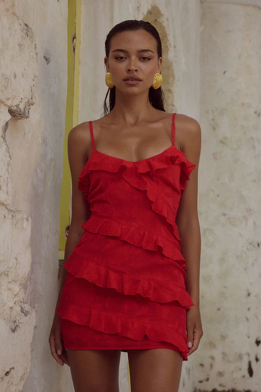 AISHA MINI DRESS Chic Mini Dress with V-Neck