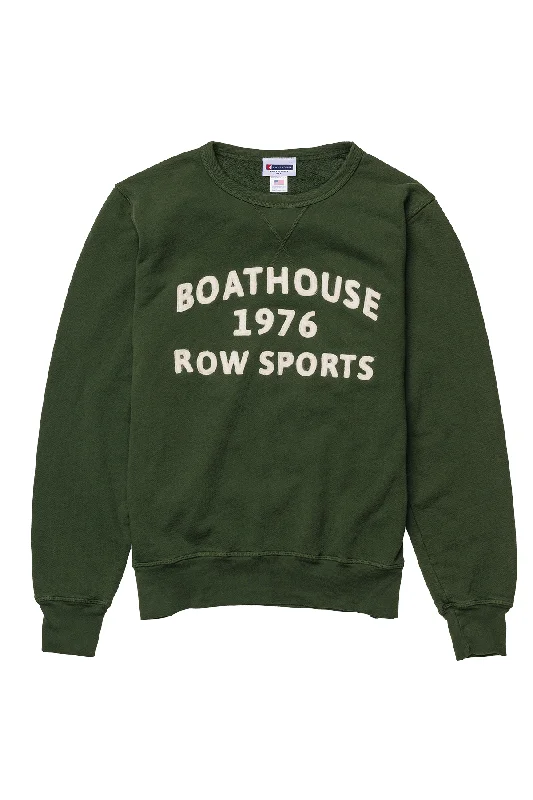 Boathouse Row Sports Felt Sweatshirt Hoodie with Tie-Dye Psychedelic Retro