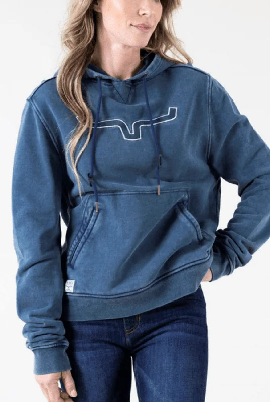 Kimes Ranch Women's Navy Lamar Hoodie Hoodie with Gradient Ombre Colorful