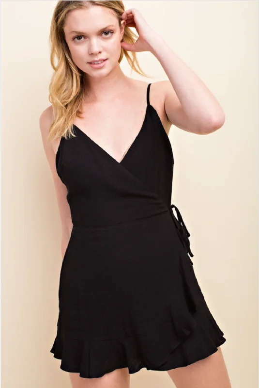Alexis Wrap Mini Dress Cozy Cowl Neck Mini Dress