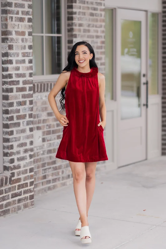 Cranberry Kisses Mini Dress Classic Black Mini Dress