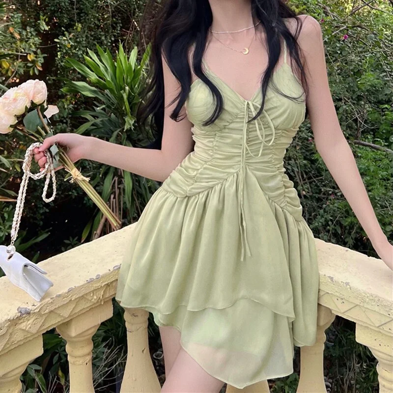 Lizakosht Solid Drawstring Asymmetrical Dress Holiday Casual Vintage V-Neck Sleeveless A-Line Mini Dresses For Women 2022 Summer Fashionable Denim Mini Dress Lizakosht Solid Drawstring Asymmetrical Dress Holiday Casual Vintage V-Neck Sleeveless A-Line Mini Dresses For Women 2022 Summer Fashionable Denim Mini Dress