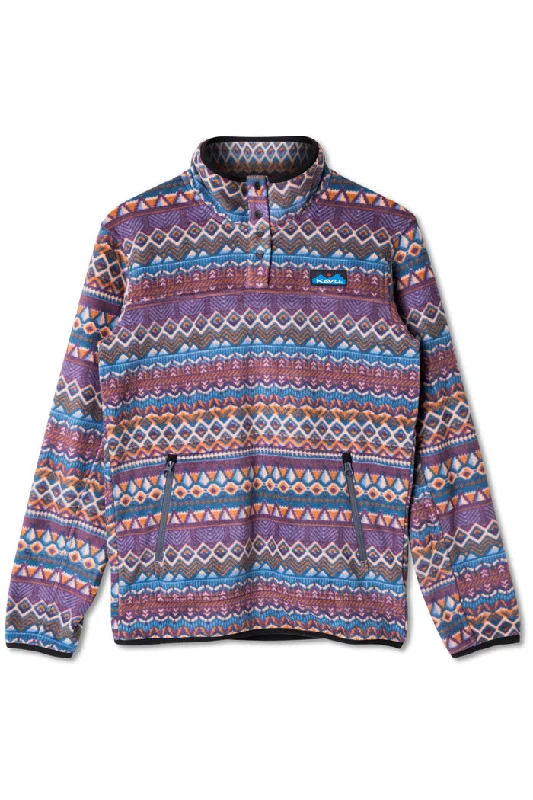 Women's Cavanaugh Sweatshirt - Cottage Knit Hoodie with Tie-Dye Psychedelic Retro