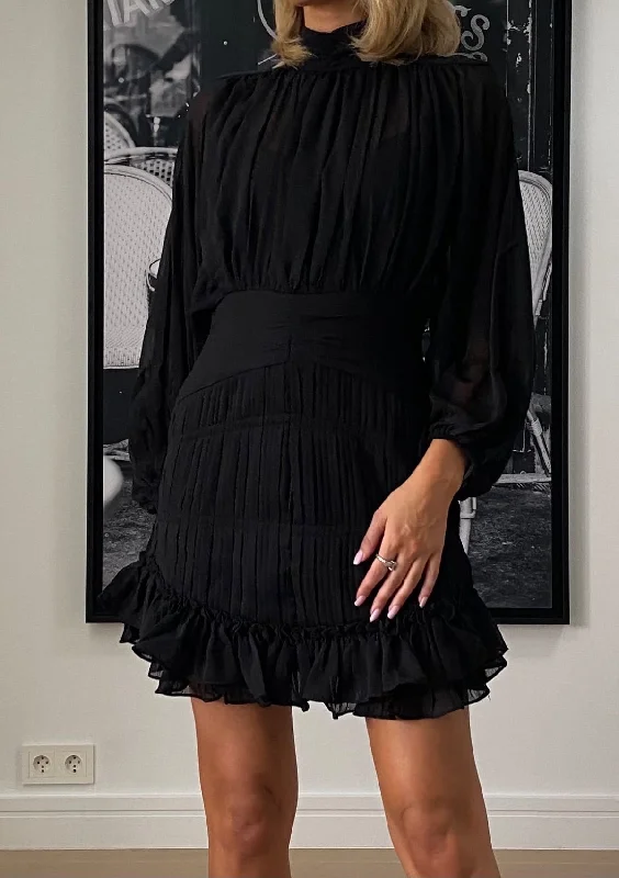 Lynette Black Mini Dress Stylish Summer Mini Dress