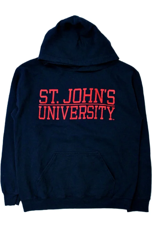 MV Sport - St. Johns University Hoodie Hoodie with Hem Fringe Bohemian Relaxed