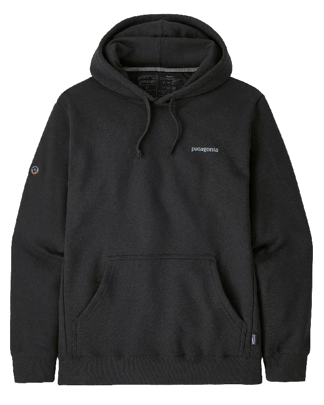 Patagonia Fitz Roy Icon Uprisal Hoodie - Ink Black Hoodie with Emblem Brand Identity