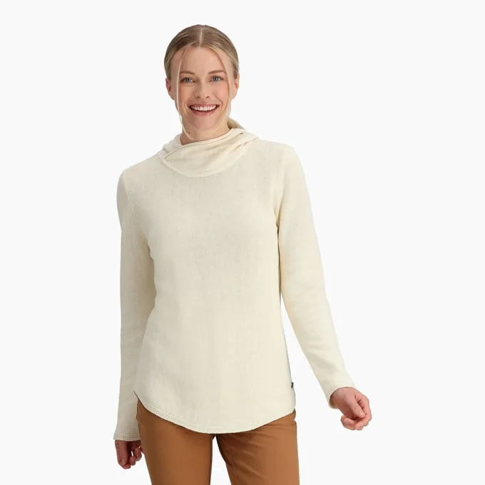 Women's Headlands Hemp Hoodie - Undyed Hoodie with Toggle Buttons Decorative Unique