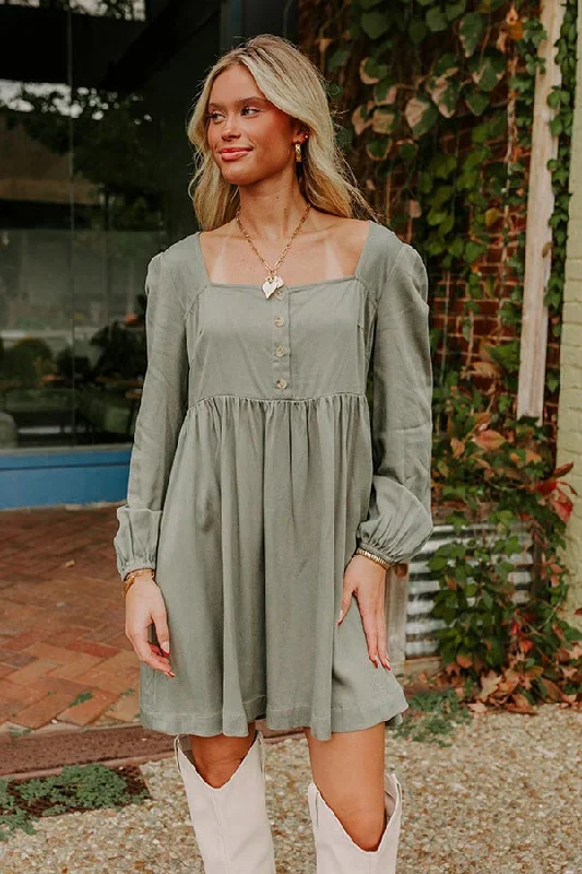 Rustic Bliss Babydoll Mini Dress Classic Striped Mini Dress