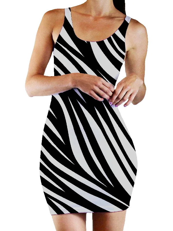 Safari Print Bodycon Mini Dress Trendy Mini Dress with Belt
